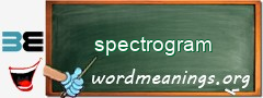 WordMeaning blackboard for spectrogram